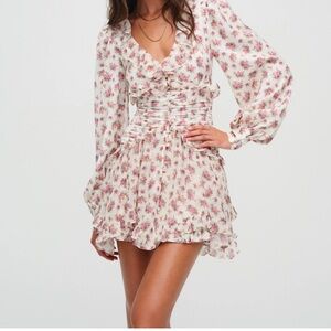NWT For Love and Lemons Dress-Jayleen Pink Mini Dress